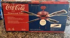 Vintage BRAND NEW 1998 Coca-Cola Downrod Ceiling Fan 4 Blade SPORTSCART  Coke