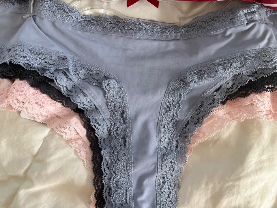 5 Pack L Large Honeydew Ella Thong Panties, Smooth soft nylon spandex - Image 4 of 4