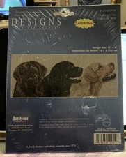 Janlynn Designs for the Needle LABRADOR TRIO Counted Cross Stitch Kit  15” x 6”