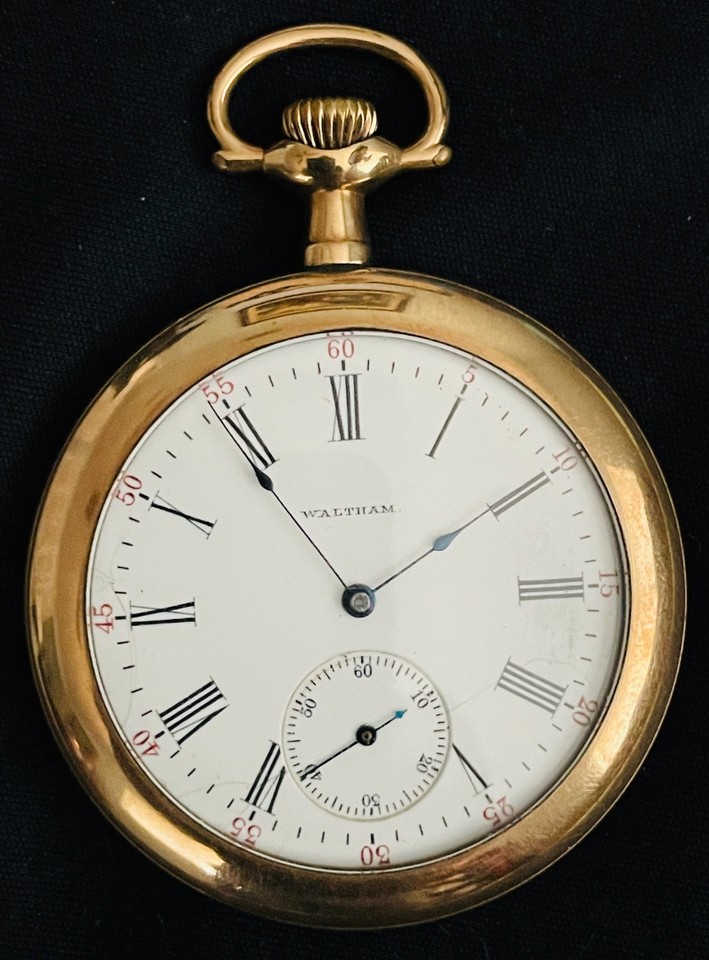 Vintage Waltham Model 1894 Grade 210 12s 7j Pocket Watch 10K GF Case - Running