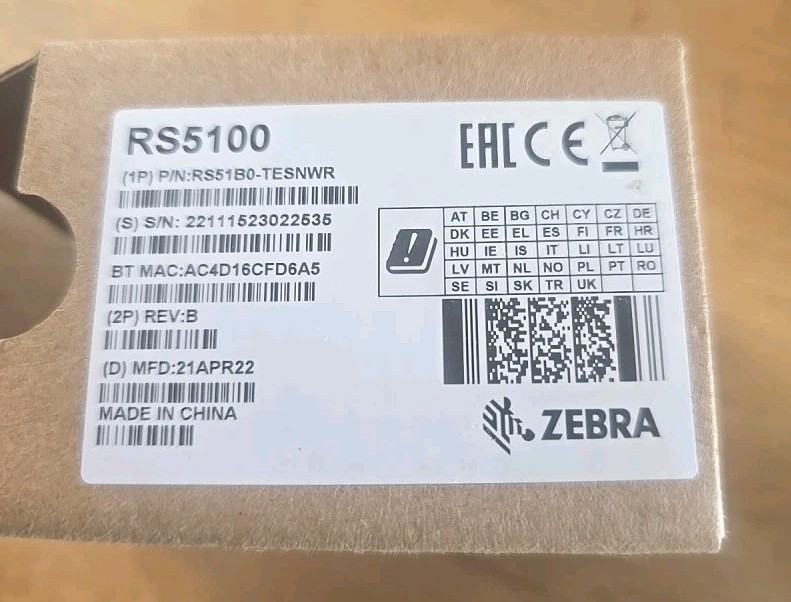 Zebra RS5100 Bluetooth Ring Scanner - RS51B0-TESNWR for sale