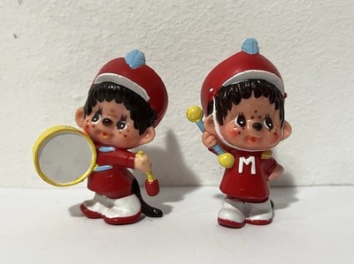 Monchhichi Figuren -ca. 6cm - Sekiguchi Japan 1979 - Trommel Kapelle - Monchichi