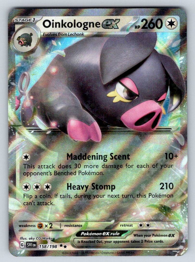 Holofoil Oinkologne ex 158/198 Scarlet & Violet Base Set NM