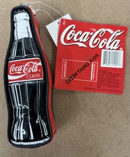 1997 7" Coca Cola Bottle Zip Up Pouch Case Classic Coke