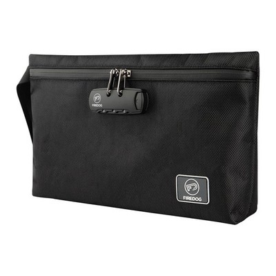 FIREDOG Smell Proof Bags with Combination 10.8x7.5 Inch (Pack of 1), Black 