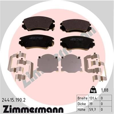 Zimmermann Bremsbeläge vorne für Chevrolet Malibu Opel Insignia Saab 9-5