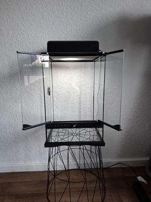 Exo Terra Terrarium Glas Metall mit Beleuchtung, Lüftungsgitter, 30x30x45