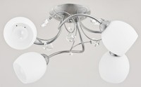 Deckenleuchten 4X40W/E14 IP20 Weiß Chrom Glamour Modern