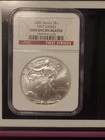 2006 1 OZ Troy American Silver Eagle  NGC Graded GEM Uncirculated  First Stikes