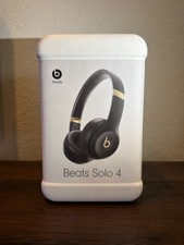Beats Solo 4 Wireless On-Ear Headphones - Black / Gold  BRAND NEW UNOPENED