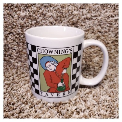 Chowning s Tavern Checkered Mug Colonial Williamsburg Hand Decorated Virginia