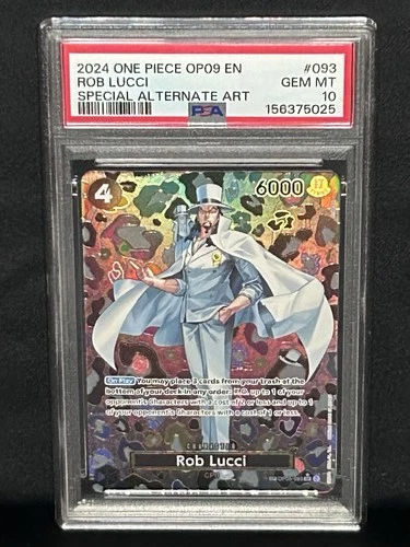 2024 One Piece Rob Lucci Alternate Art SP OP09 OP05-093 PSA 10