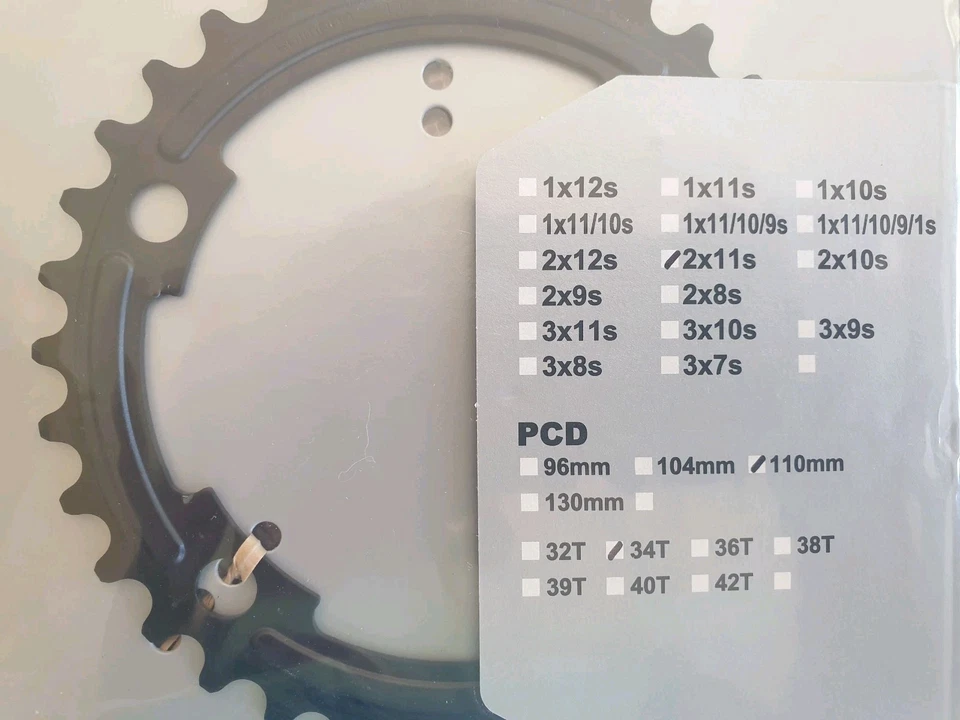 Plato de aleación Shimano 105 FC-5800 (34T) para 50-34T (11 velocidades) NUEVO negro  Foto 2 de 3