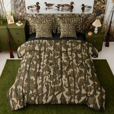 Camouflage 7 Piece Bedding Set, Full Size Kids Camo Bed in a Bag, Military Style