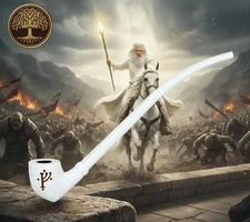 GANDALF WHITE Lord of the Rings Shire Collectible Tobacco Smoking Wood Hand Pipe