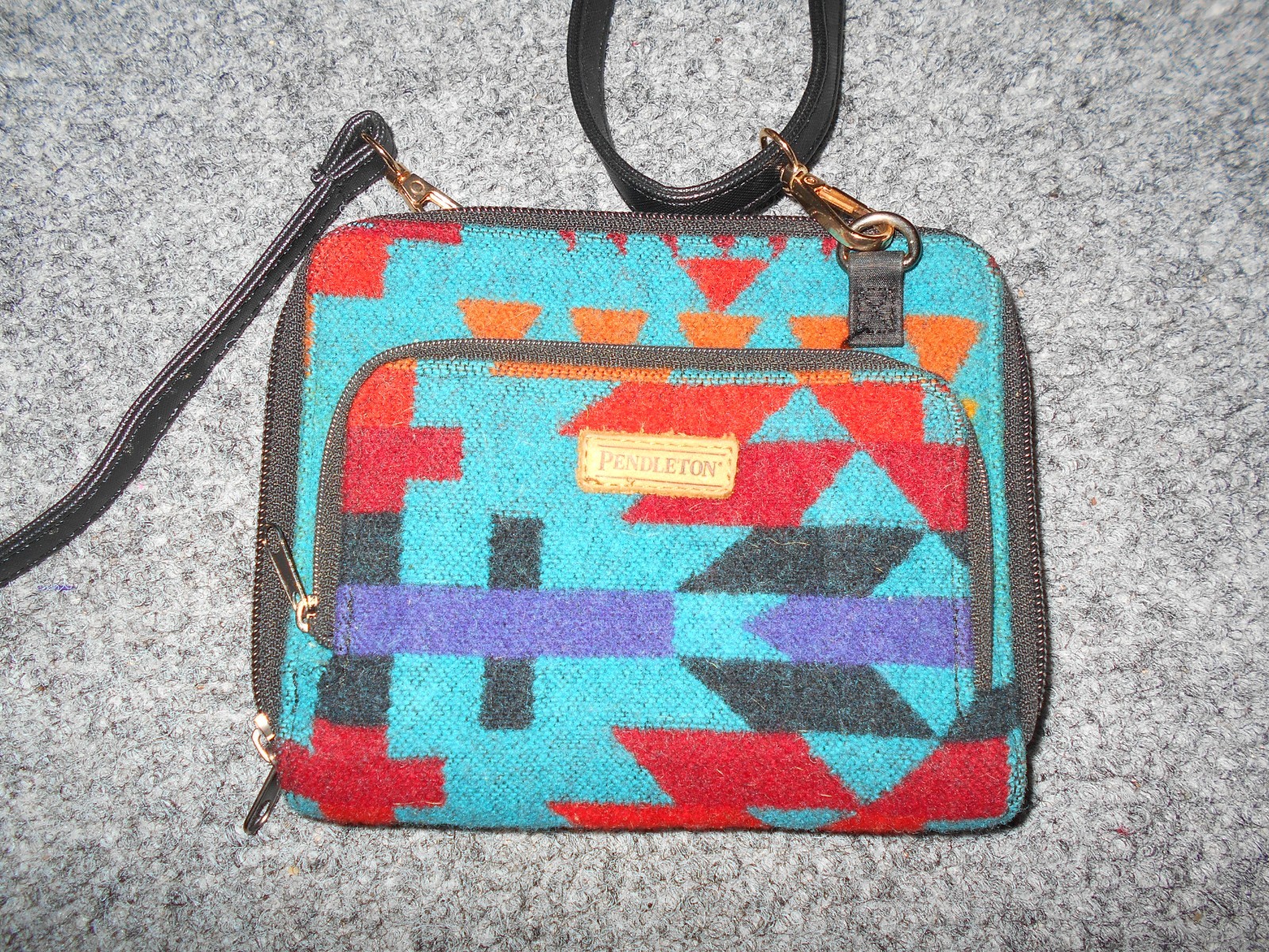 PENDLETON HARDING WOOL INDIAN BLANKET SHELL CROSS… - image 2