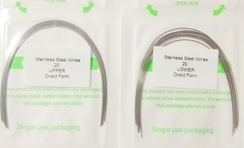100Pc Dental Orthodontic Arch Wires Ovoid Wire Stainless Steel Rectangular Round - Picture 8 of 38