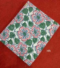 Indian 5 Yard Cotton Voile Handcrafted Hand Block Floral Print Multicolor Fabric