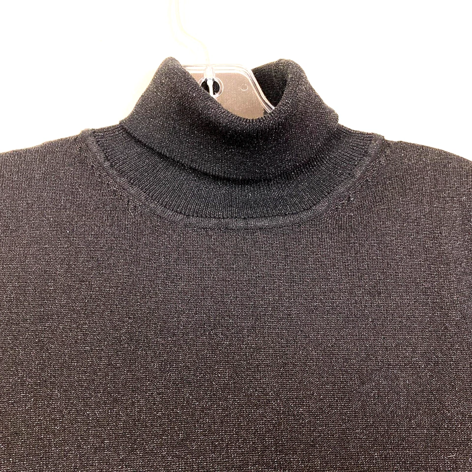 Top Grace Elements para mujer cuello alto talla M mezcla de seda negro brillante dorado festivo Foto 3 de 4