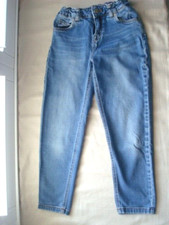 Mini Boden Girls Size 9 134cm Girlfriend Denim Jeans Pants Blue Adjustable Waist