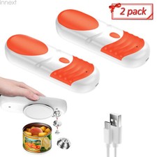 Electric Commercial Can Opener Automatic Smooth Edge Stainless Steel Hands 2pack