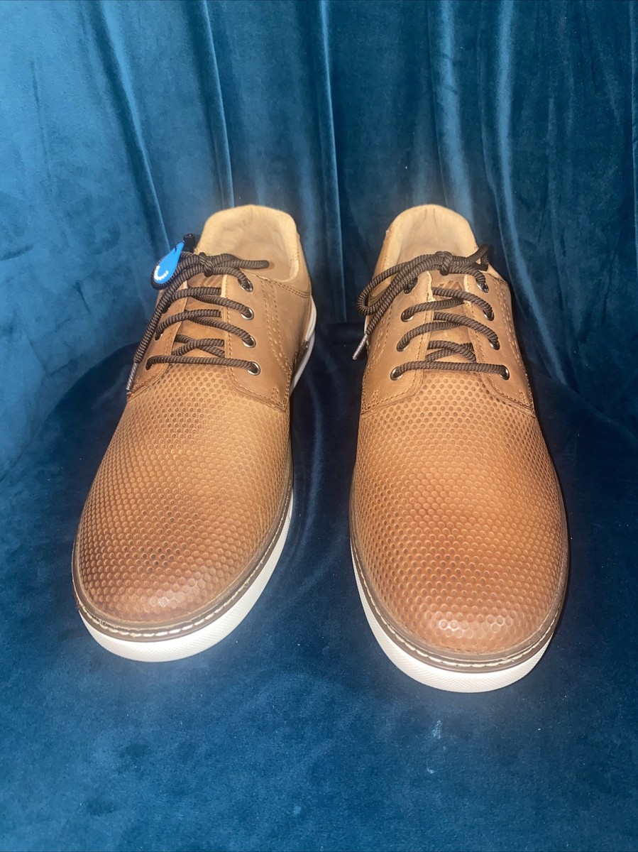 Johnston & Murphy Men's Hybrid Tan Oiled Embossed Full Grain 10 M