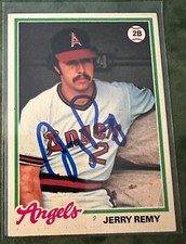 JERRY REMY SIGNED  CARD 1978 TOPPS  BASEBALL CARD AUTOGRAPHED