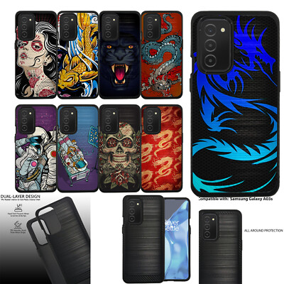 For [Samsung Galaxy A53 5G][EMBOSSED DUO SET10] Shock Dual Layer Case