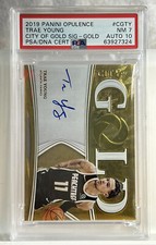 2019 Panini Opulence Trae Young #CGTY GOLD AUTO 10  21/25 PSA 7 NM/DNA CERT Pop1