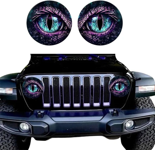 Beast Eyes Headlight Decals Round Decal 3D Stereo Eye Decals Stickers for Jeep - Bild 18 von 25