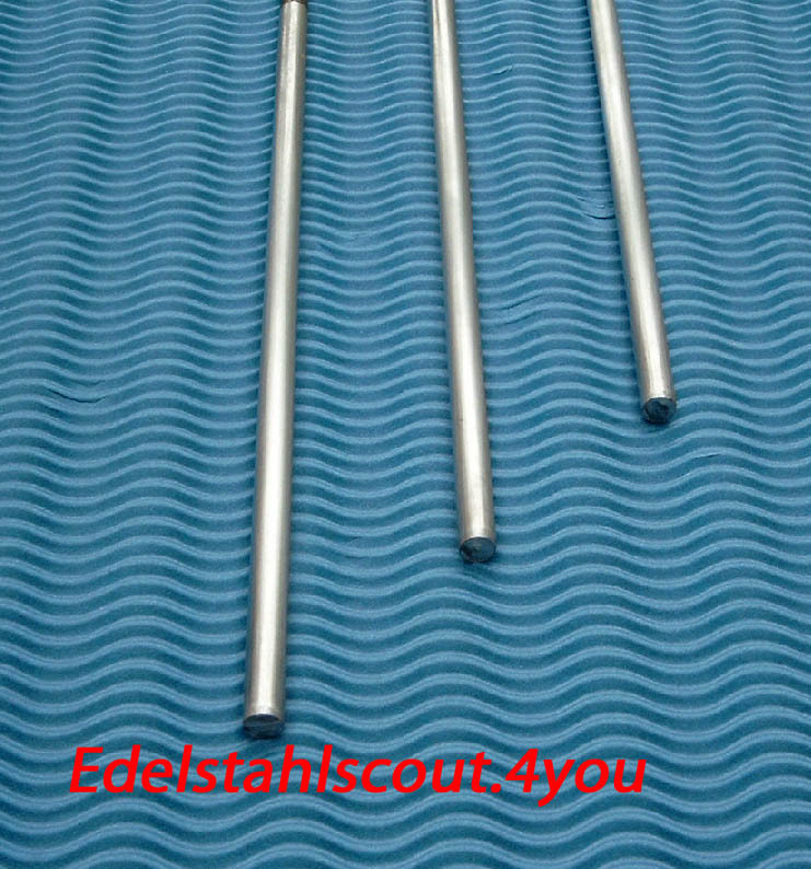 V2A Edelstahl Vollmaterial 1.4301 blank Länge 250mm 6mm