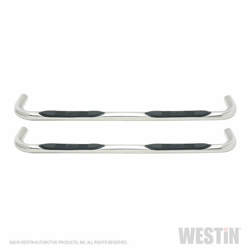 Westin Polished Step Bars - 3 Inch Round Nerf Bars For Ford F150 F250