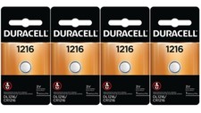 4 x 1216 Duracell Coin Cell Batteries - Lithium 3V - CR1216, DL1216, ECR1216 