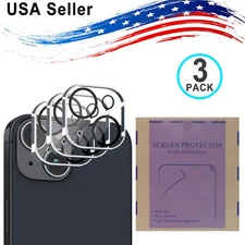 3PK Back Camera Lens Tempered Glass Protector For iPhone 15 14 13 12 11 Pro Max