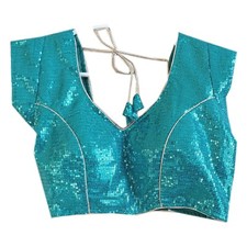 Readymade Indian Blouse For Saree Sequin Work Womens Sari blouse