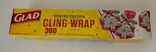 1-GLAD Cling Wrap Winter Edition Red Tinted Food Plastic Wrap Holiday Xmas NEW