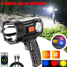 Spot Lights Hand Held Rechargeable Spotlight Large Flashlight Torch 30000000 Lm