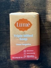 Lume Triple Milled Soap Rich Moisture & Gentle Cleansing 5oz (Clean Tangerine)