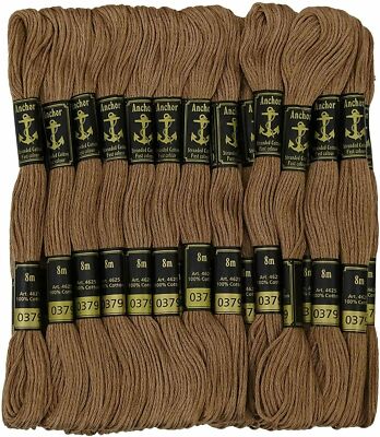 Anchor Stranded Cotton Threads Cross Stitch Hand Embroidery Sewing Thread Brown