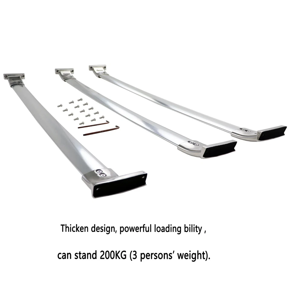 Barra transversal de techo para Lexus LX570 2016-2022 acero inoxidable 3 piezas Foto 4 de 4