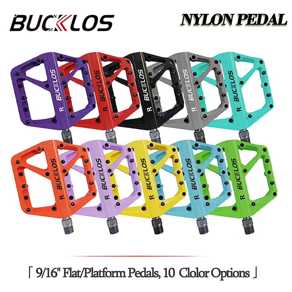 Pedal de bicicleta de carretera/MTB 9/16" plataforma de ciclismo pedales planos antideslizantes EE. UU. Foto 2 de 4