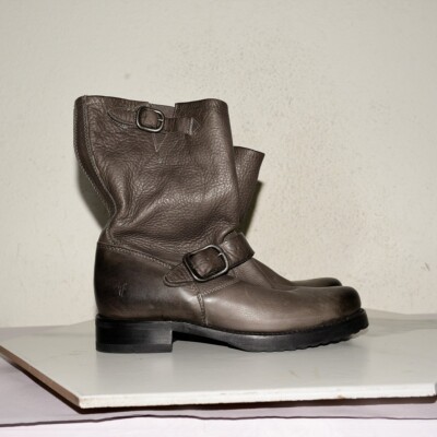 Frye Veronica Short Slouchy Boot Smoke Gray Leather Women US B - Main Image