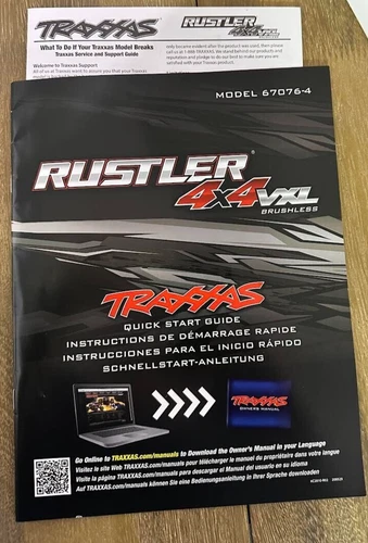 Traxxas® Rustler® 4x4 VXL Manual Parts List Exploded Views Model 67076-4 SALE!