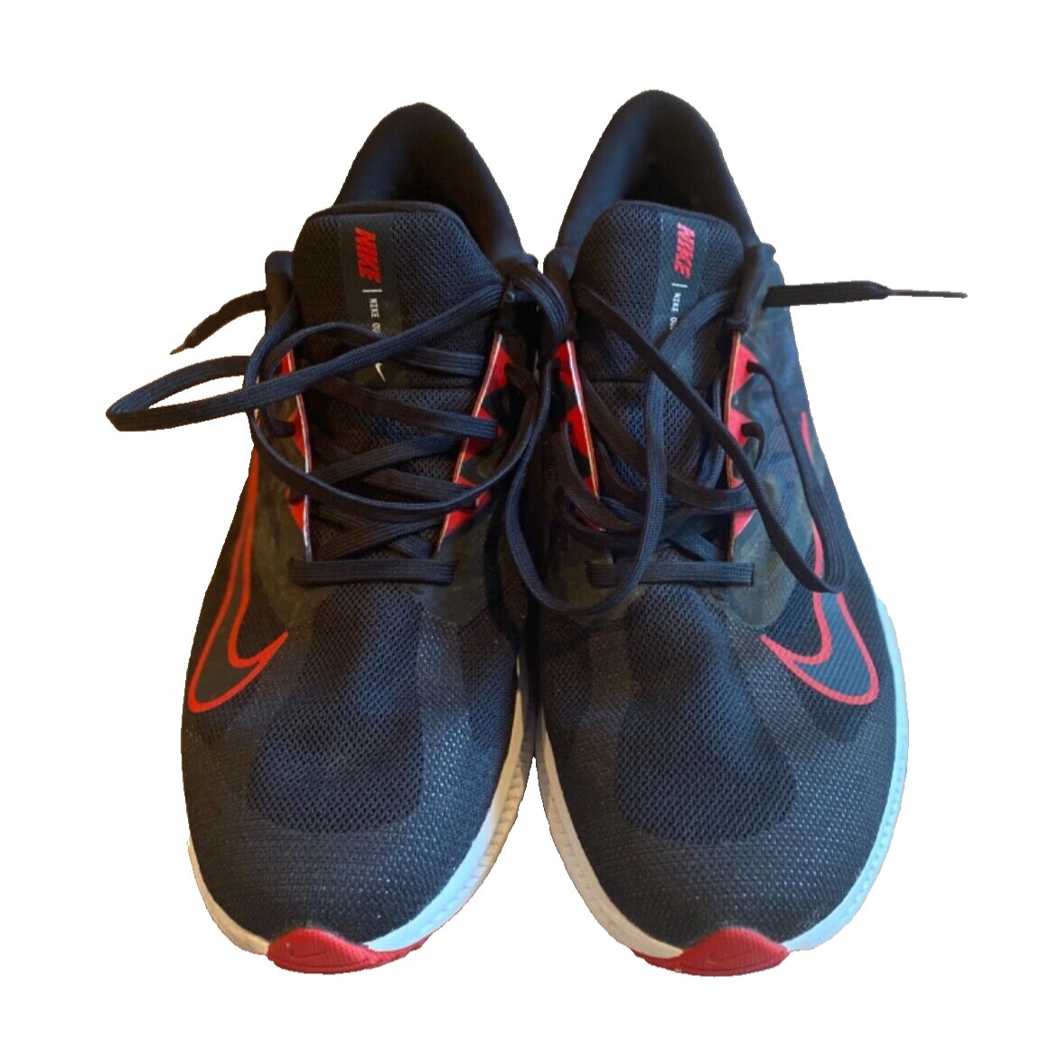 Nike Quest CD0230-004 Men's Sz Running Shoes BLACK UNIVERSITY RED NO BOX