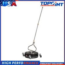 13.7" Pressure Washer Surface Cleaner Stainless Steel 4000 PSI w/ Wheels