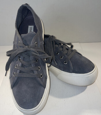 Steve Madden Emmi Navy Suede White Sole Casual Dress Platform Sneakers 10M