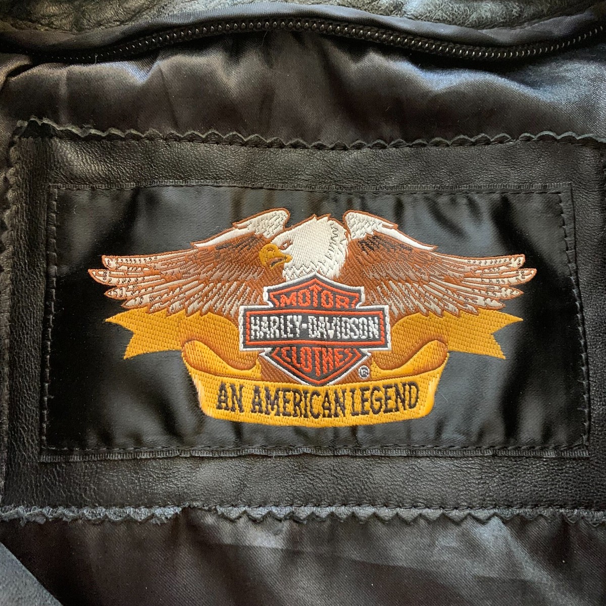 Harley Davidson Leather Biker Jacket Mens Sz M Black Tan Harley Davidson Leather Biker Jacket Mens Sz M Black Tan