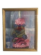 The Royal Jubilee Wedding Cake Original Oil Painting signed