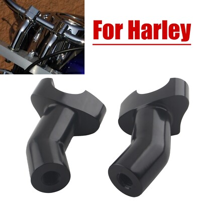 Für Harley-Davidson 3.5'' Schwarz Pullback Riser Gekröpfte Lenkerhalter