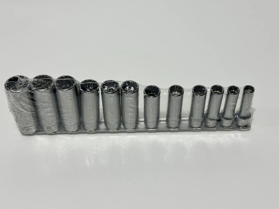CAT Caterpillar Tools USA 12pc Socket Set 3/8 Drive DEEP Metric 8-19mm, 12-Point - image 4 of 4